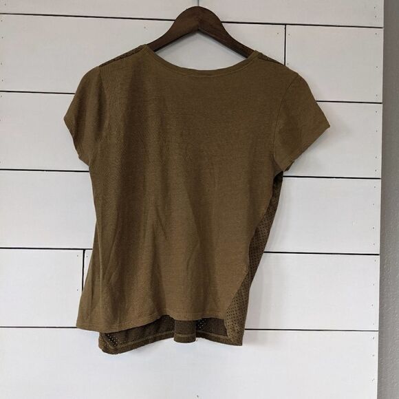 Zara WB Collection Tan Faux Suede T-Shirt Small - Picture 3 of 8